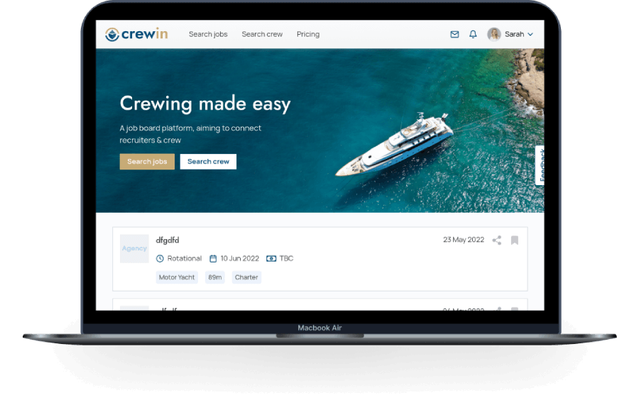 Αρχική σελίδα της Crewin