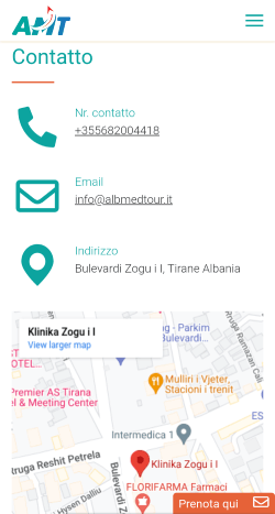 Φωτογραφία της σελίδας επικοινωνίας από mobile