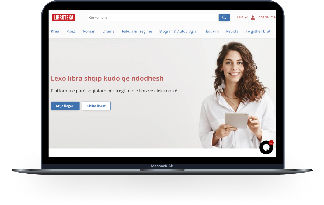 Αρχική σελίδα της Libroteka
