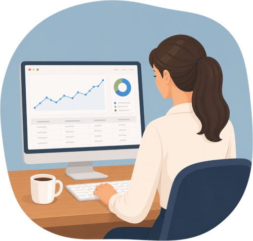 The business owner analyzes the performance of an online advertising campaign