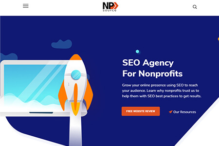 Αρχική σελίδα της NonProfits Source