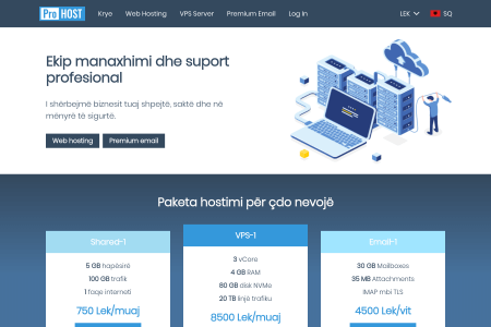 Αρχική σελίδα της ProHost